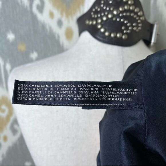 Ralph Lauren Charcoal Grey Camelhair Wool Blend Herringbone Tweed Pouf Skirt - Picture 10 of 16